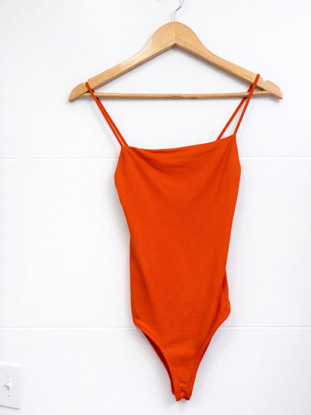 *NWOT* Slim Strappy Bodysuit — Coral
